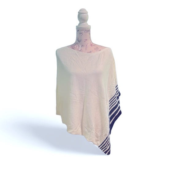 Talbots Poncho Sweater with side Striped - Picture 1 of 3